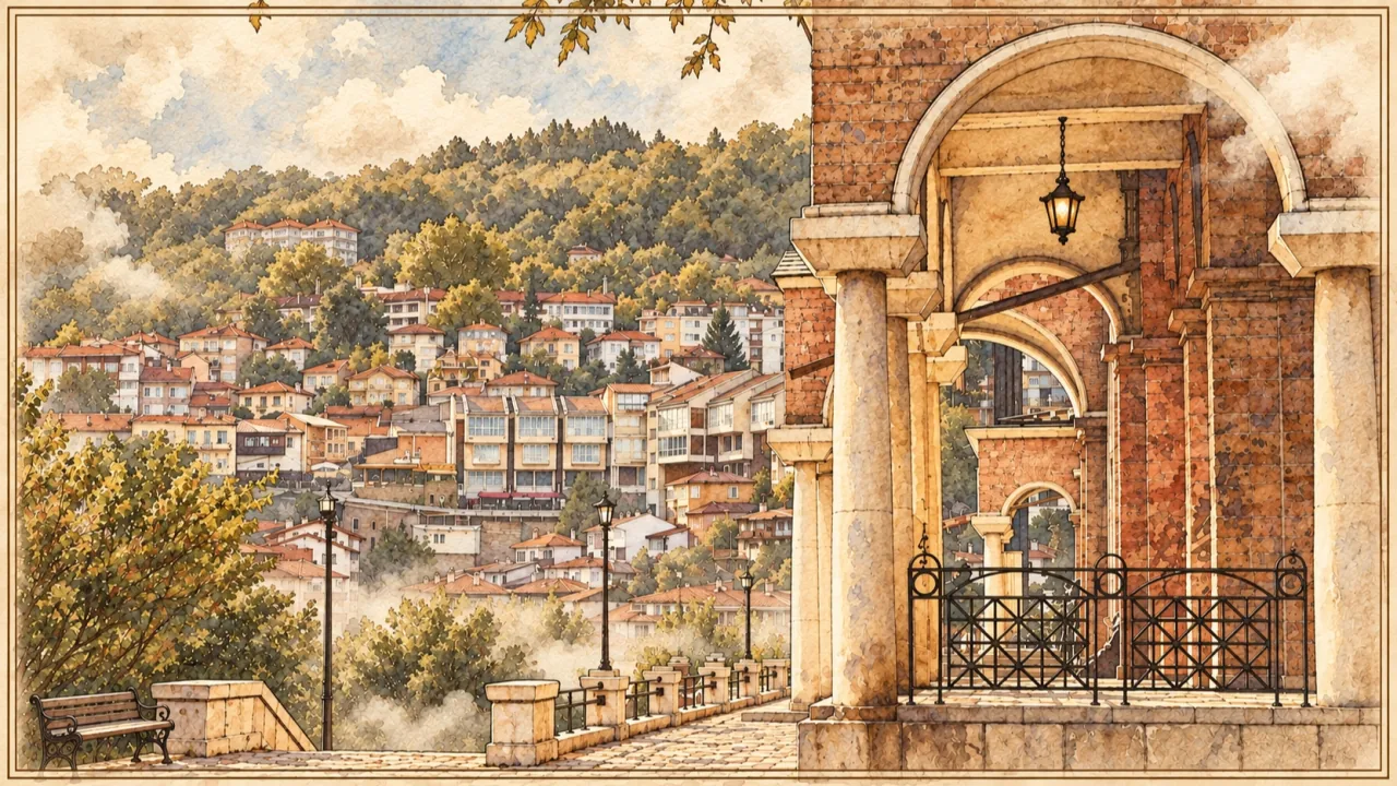 Аркада с изглед към стария град